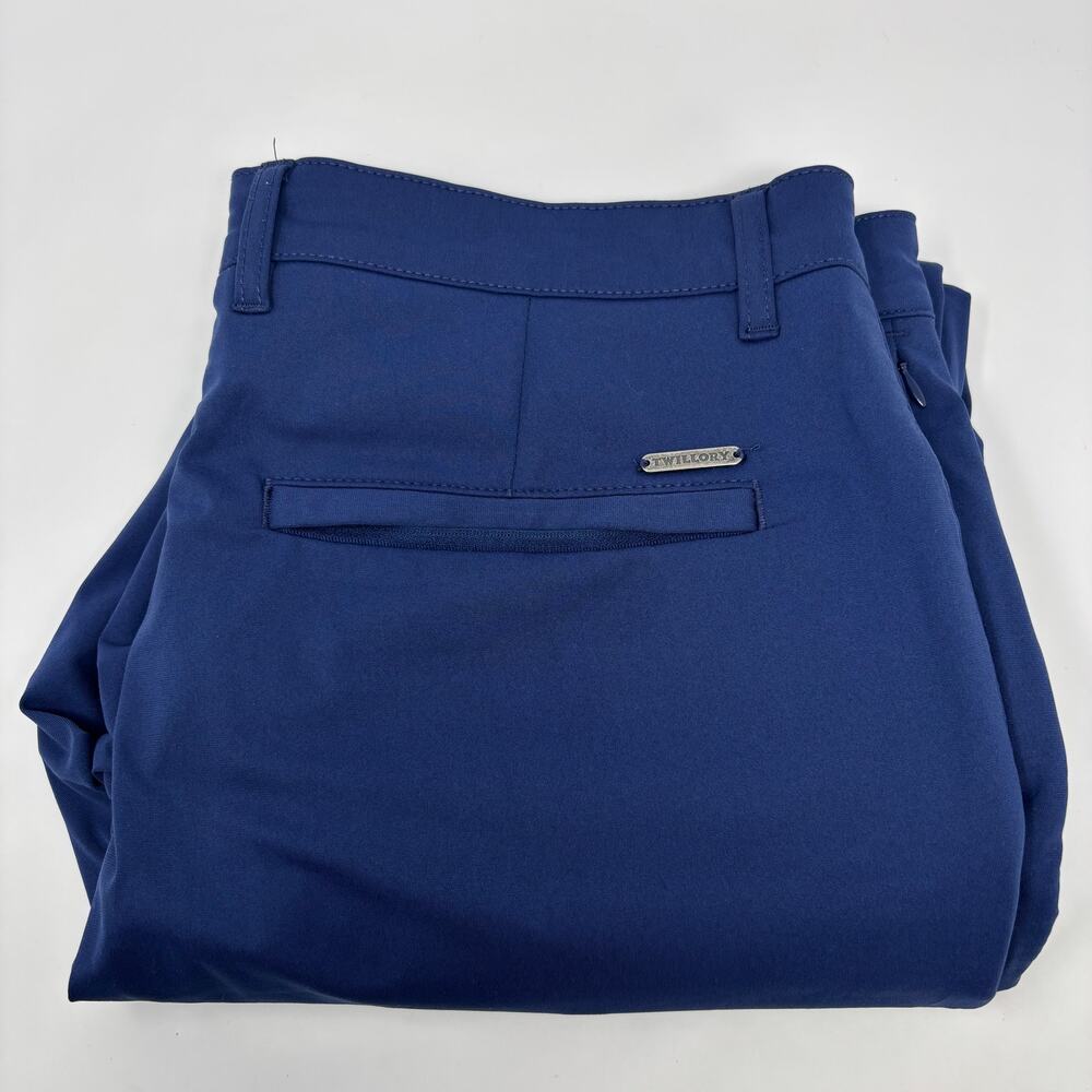 Twillory Mens 36x29 Blue Tailored‎ Fit Performance Fabric Flat Front Pants
